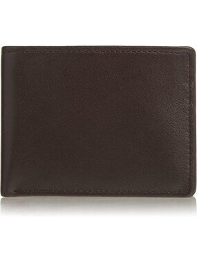 Men's Black Leather Bifold Wallet with Passcase, Durable & Versatile Design